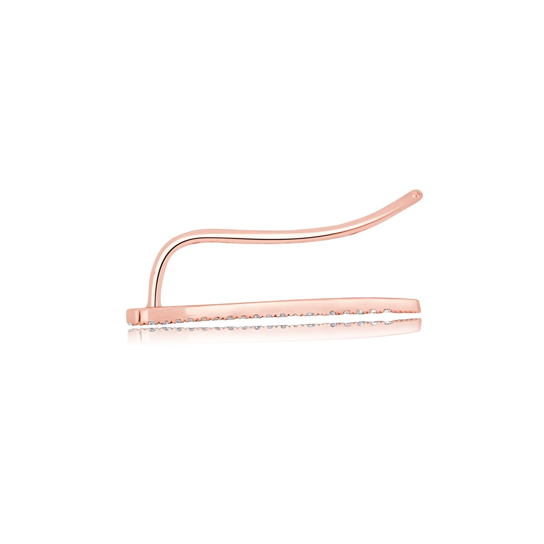 14KT Rose Gold Diamond Lash Ear Climber