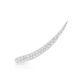 14KT White Gold Diamond Karma Ear Climber