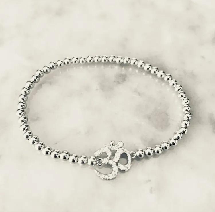 3mm Beaded "OHM" Bracelet