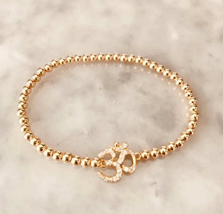 3mm Beaded "OHM" Bracelet