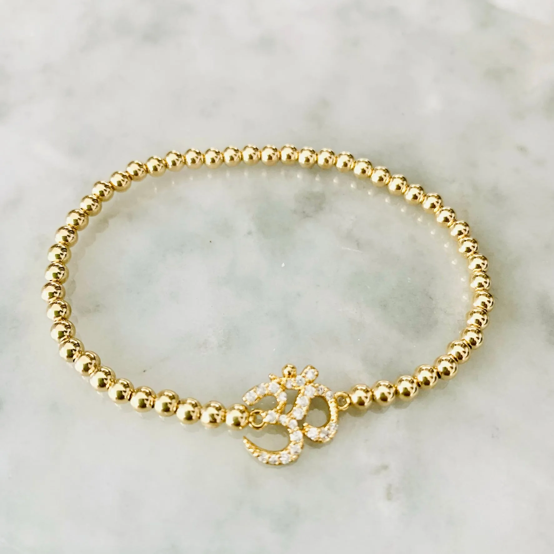 3mm Beaded "OHM" Bracelet