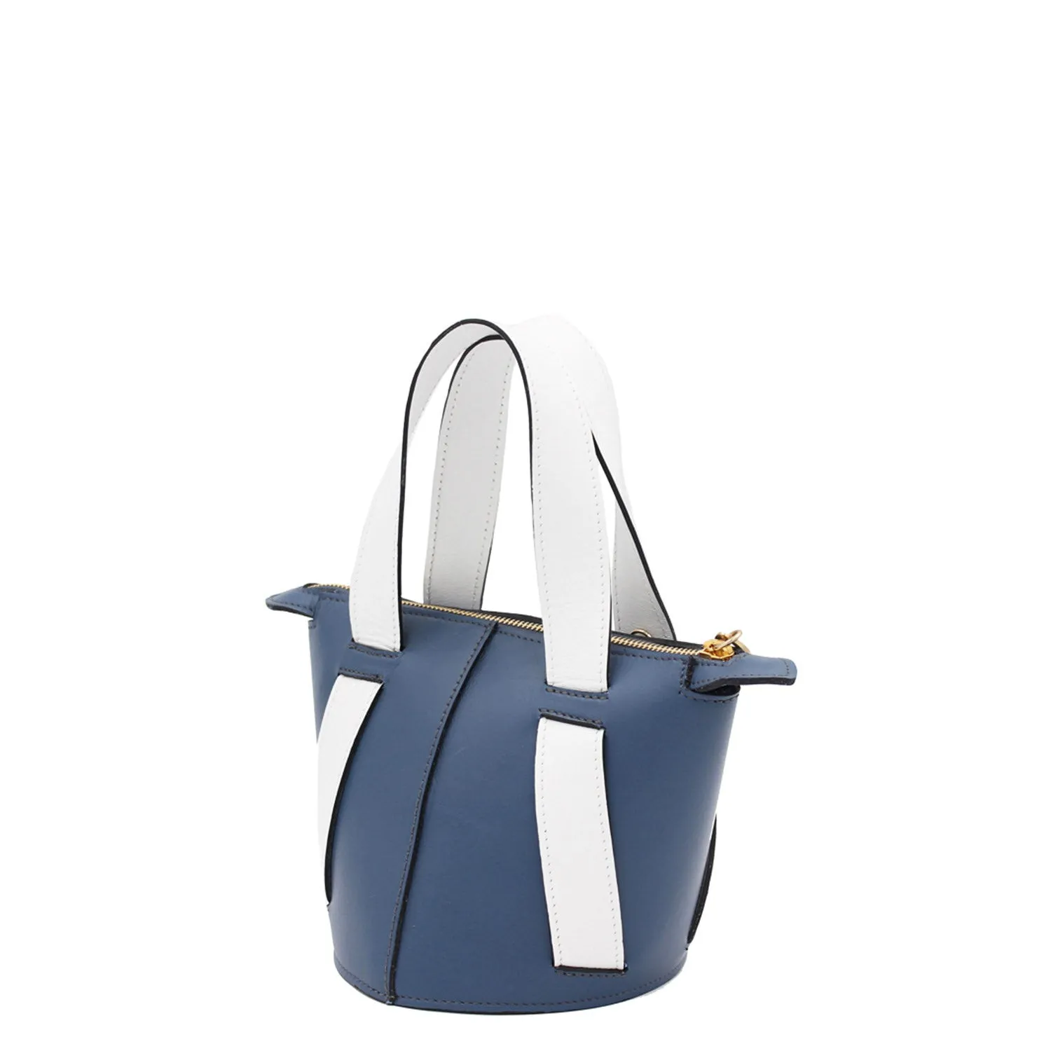 Aegean Blue White | Bucket Bag