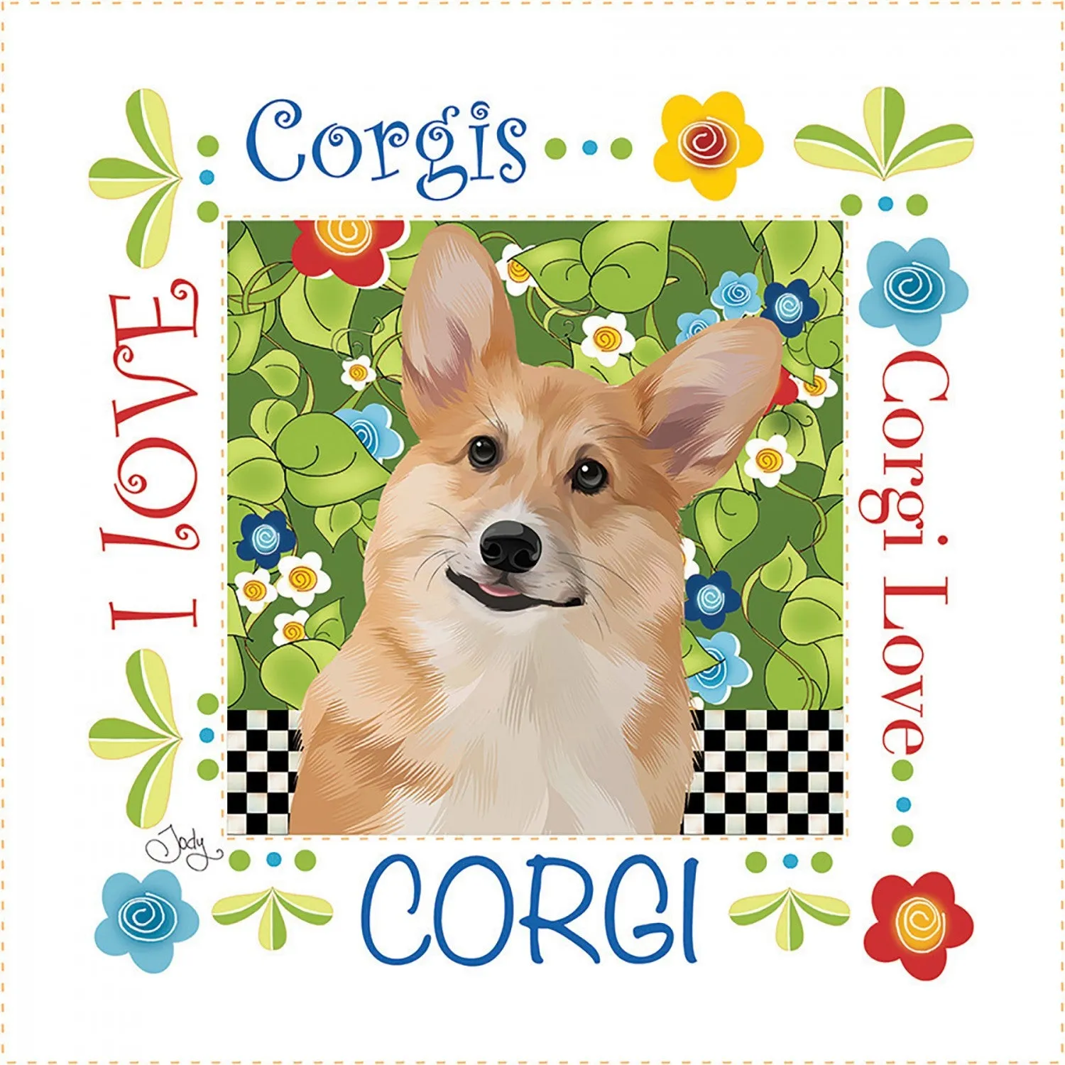 Art Panel 6in Corgi