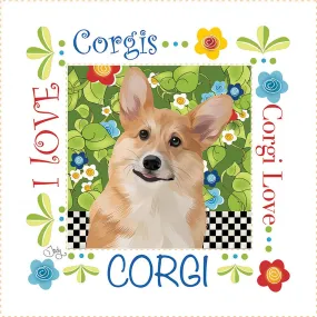 Art Panel 6in Corgi