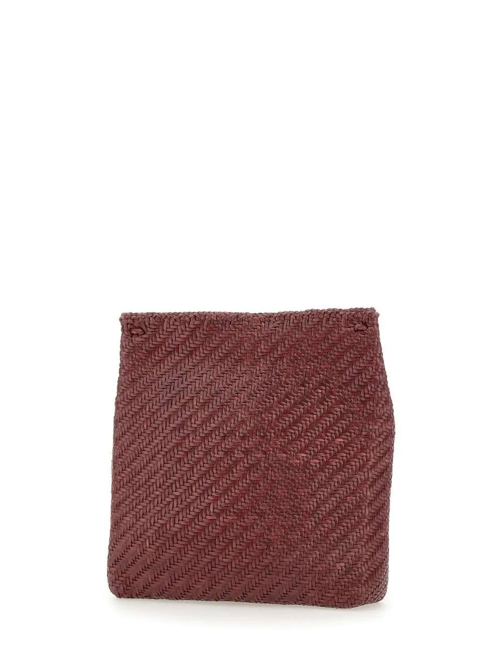 Burgundy Hand-Woven Backpack