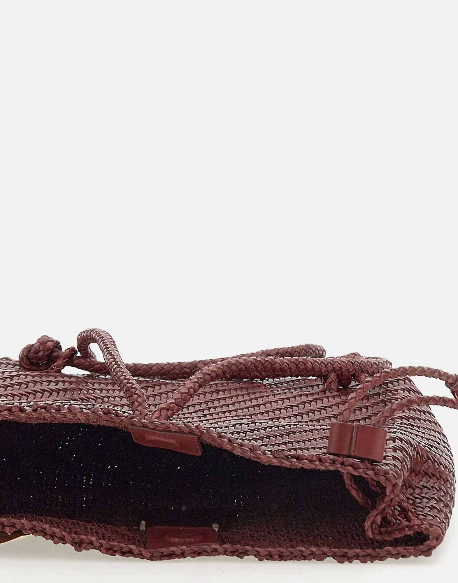 Burgundy Hand-Woven Backpack