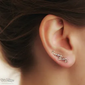 Ear Wings Smokey Mauve Sterling Silver