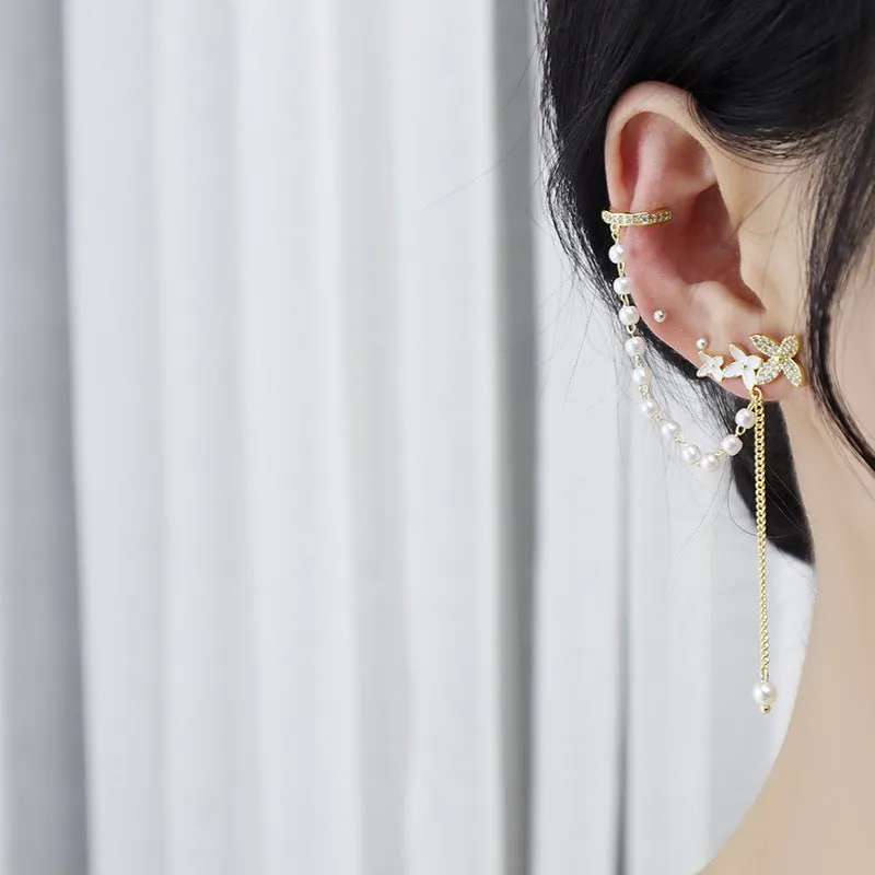 Flower Earrings and Ear Cuffs - Daniella