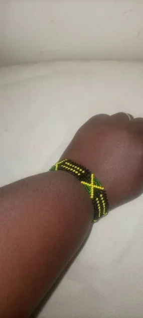 Jamaican flag beaded handmade Masai masaai maasai with free shipping world wide