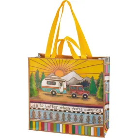 LIFE IS BETTER WHEN YOU'RE CAMPING MARKET TOTE