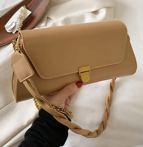 PB103 Mocha Twisted Strap Purse