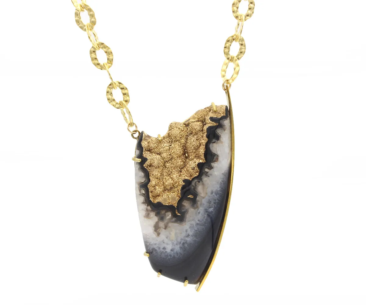 Rockin' 18k Gold Druzy Statement Necklace