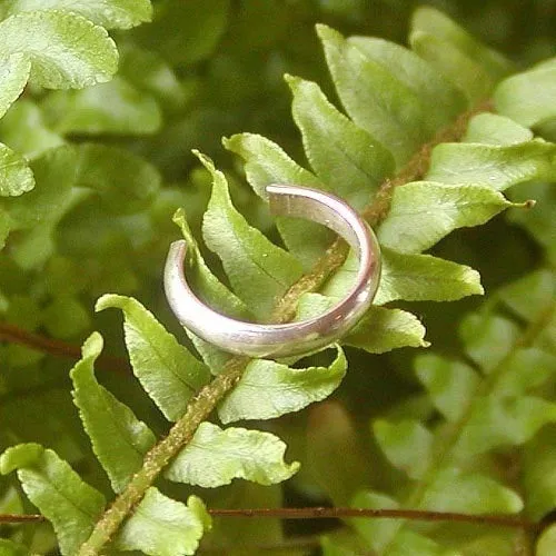 Sterling Silver Thin Smooth Band Ear Cuff