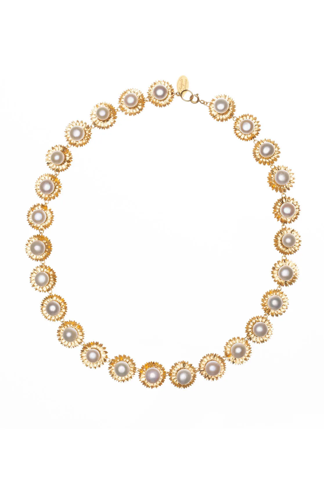 Sunflower Pearl Statement Necklace
