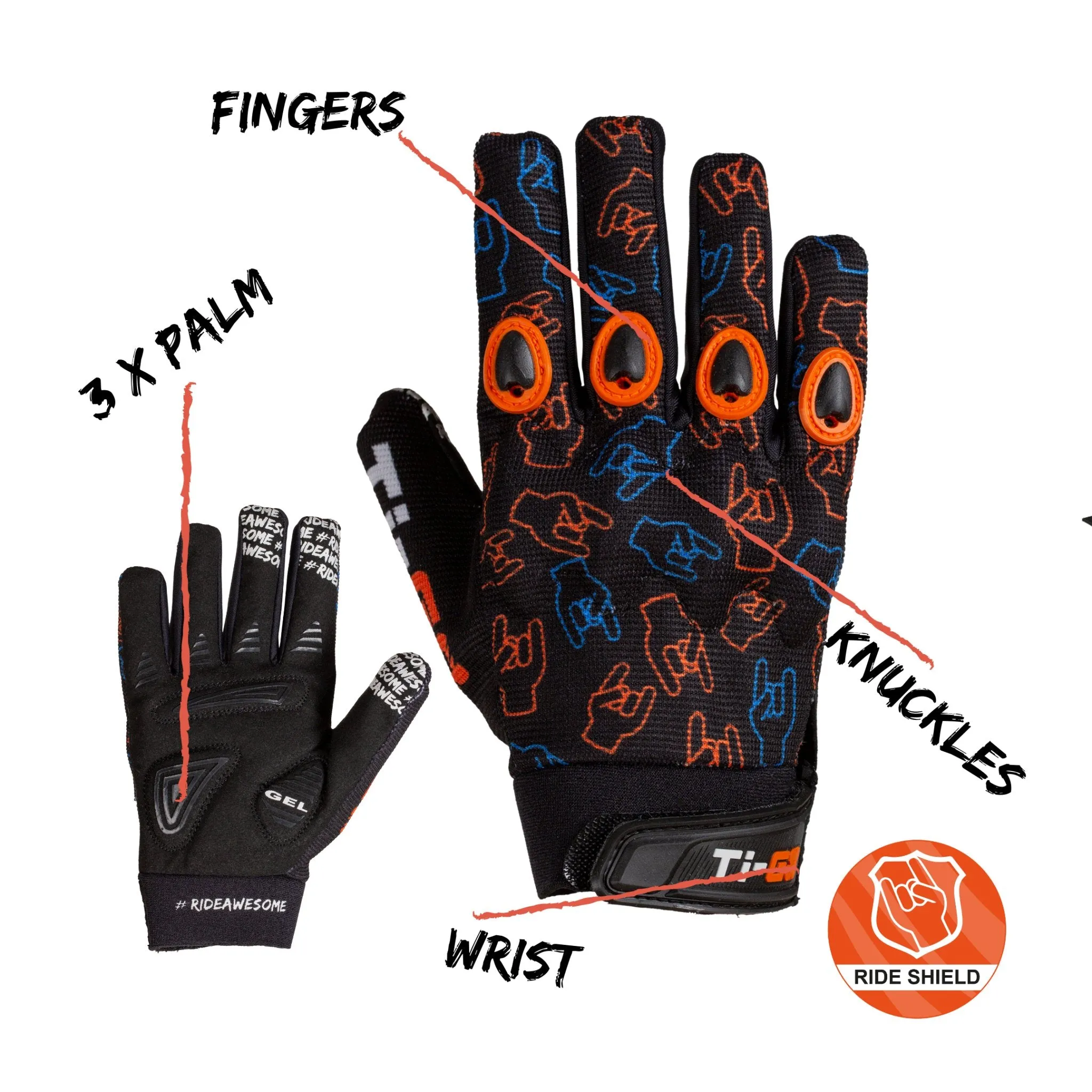 Ti-GO Kids MTB Gloves