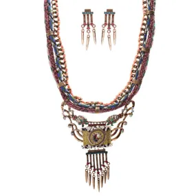 Tribal Fashion Fascinatingly Bold Statement Multi Layer Necklace JN264 Multi