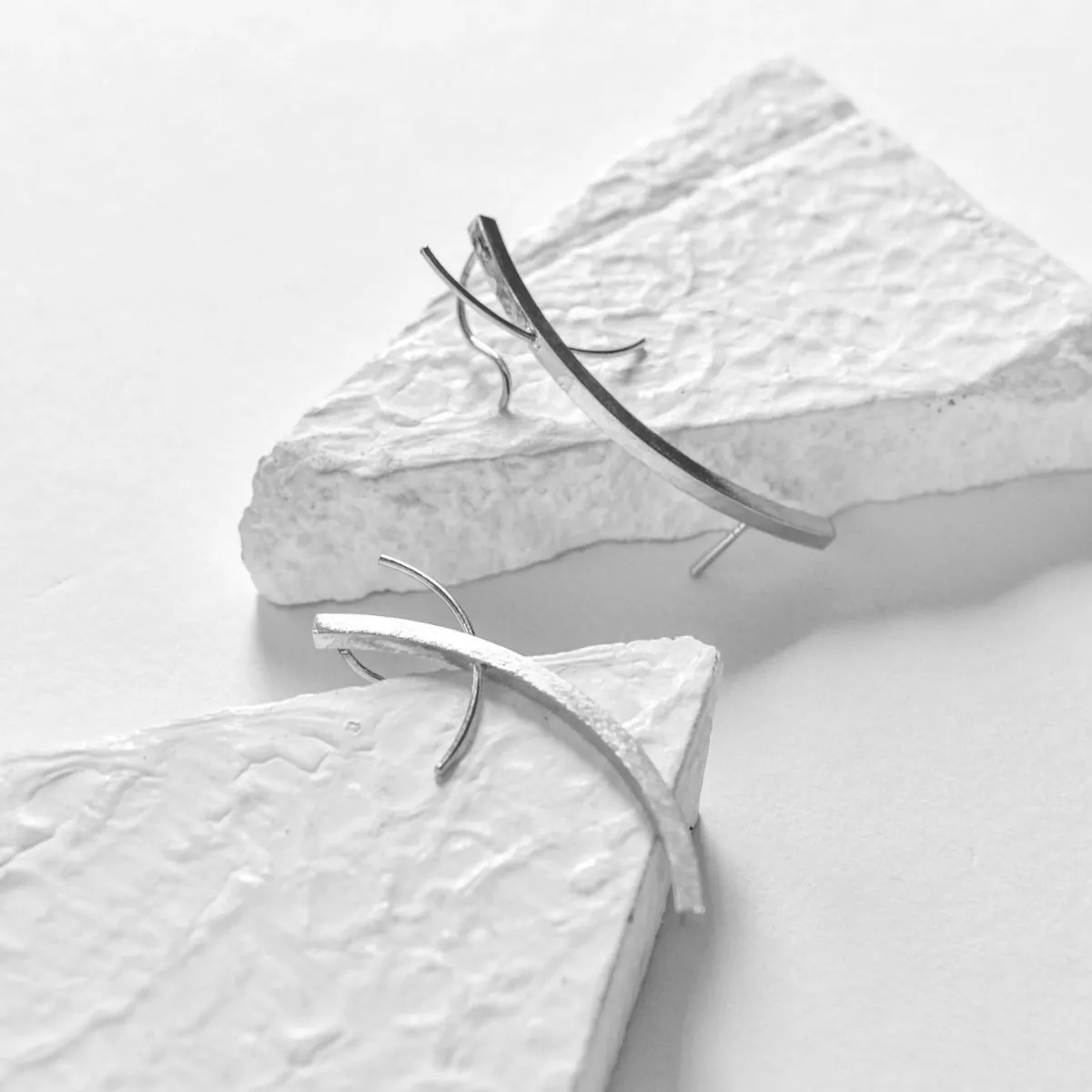 Women Ear Cuffs | Silver Finish Brass | Minimalistic And Smart Wear