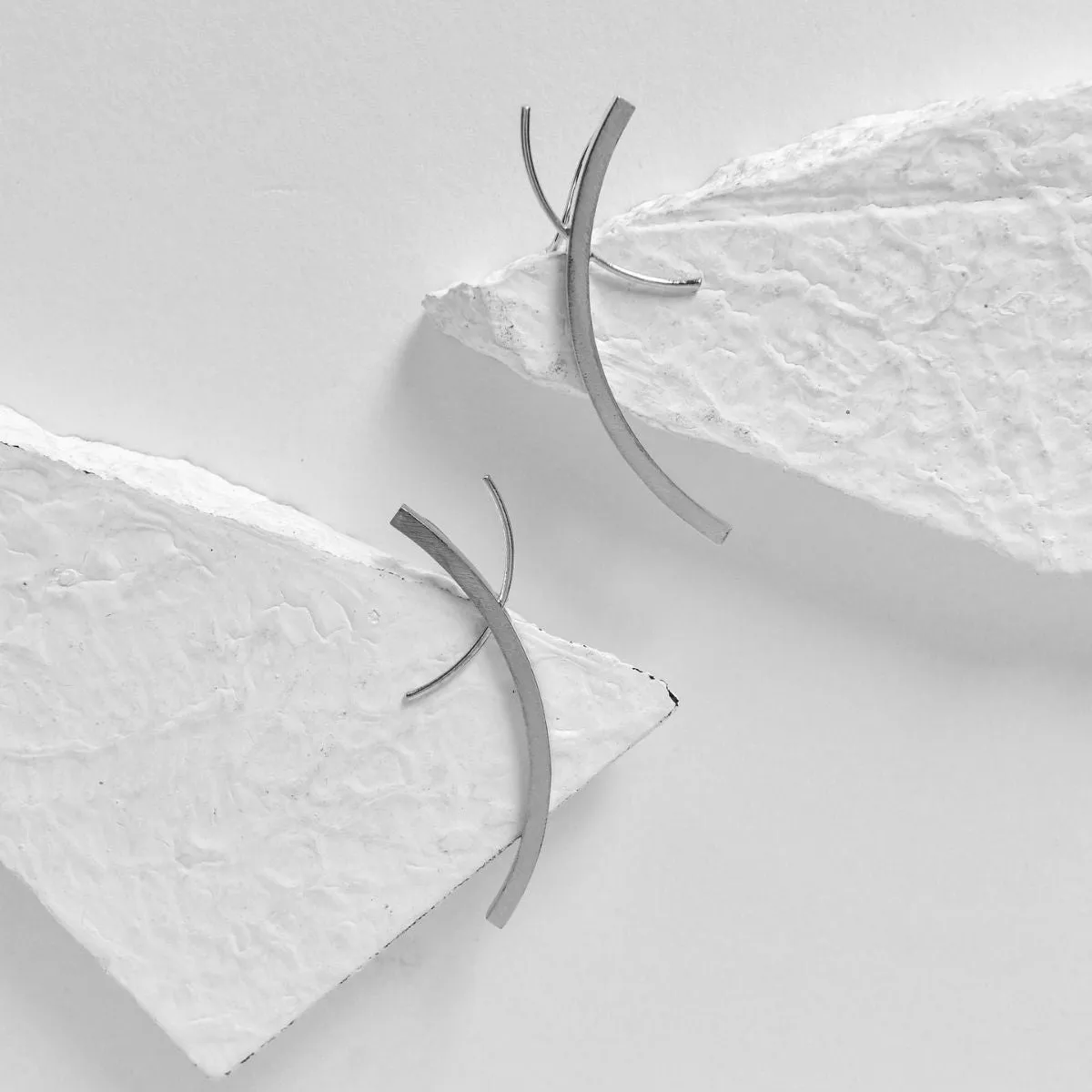 Women Ear Cuffs | Silver Finish Brass | Minimalistic And Smart Wear